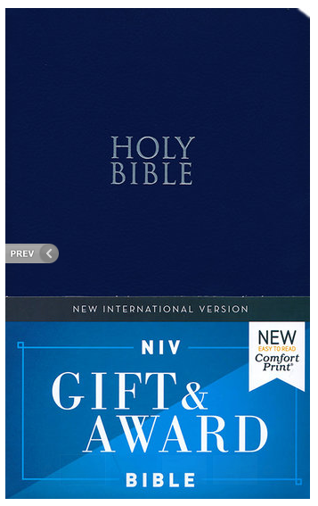 NIV GIFT & AWARD BIBLE BLUE LEATHERLOOK