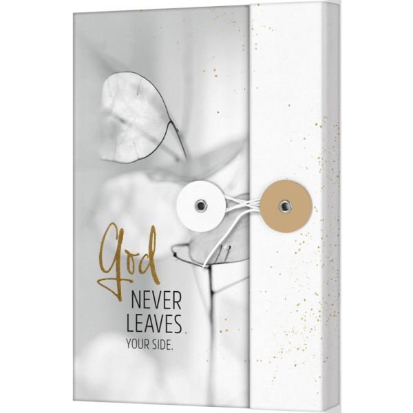 Notizbuch mit Knopf - God never leaves your side    !!! NEU !!! Lieferbar ab  9/2023